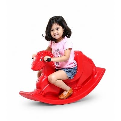 Picture of Kids Plastic Rocking Horse Ride-On Toy – Durable Indoor & Outdoor Toddler Seesaw Rider