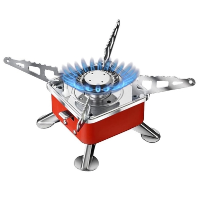Picture of Foldable  Mini Outdoor Camping Gas Stove for 
Compact Travel Gas Burner - Multicolor