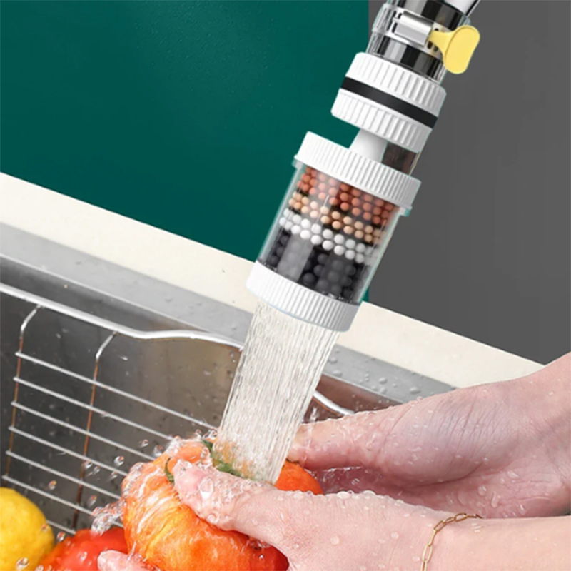 Picture of Universal Shower Faucet 6 Layers Faucet Water Filter Tap Purifier Splash-proof Water Saving Bubbler for Bathroom Home Kitchen - Multicolor