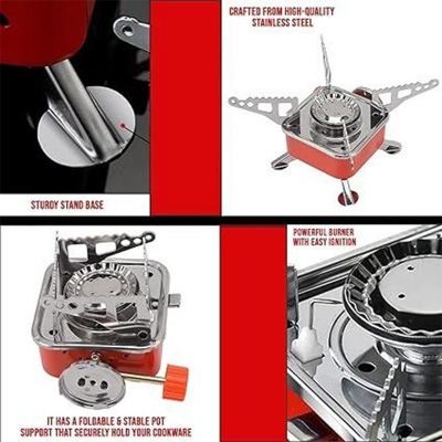 Picture of Portable Mini Gas Stove, Foldable Camping Stove for Camping and Outdoors Gass Stove Mini Stove - Multicolor