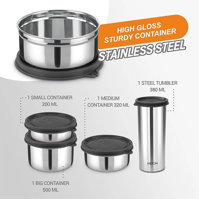Picture of Milton Tasty Lunch 4 Combo Deluxe – 7 Pcs Set - Multicolor