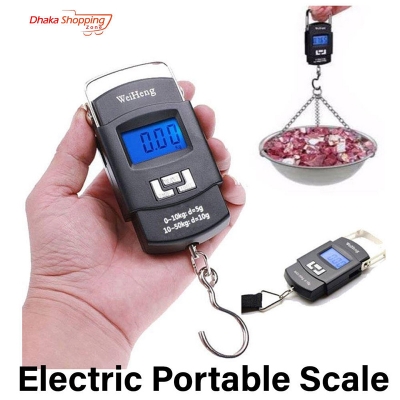 Picture of 50 Kg Digital Hanging Portable Weight Scale- Black-Measuring Tools & Scales-sara collection zone - Multicolor