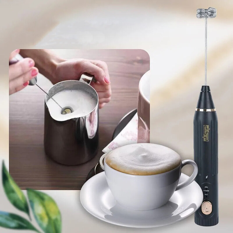 Picture of Handheld Coffee Mixer Frother Automatic Milk Beverage Foamer Cream Whisk Cooking Stirrer Egg Beater - Black