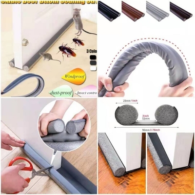 Picture of Door Bottom Sealing Strip Door Seal Gap Sound Proof Door Weather-strip Guard For Door Bottom Dust Blocker Door Sealing Stopper - Multicolor