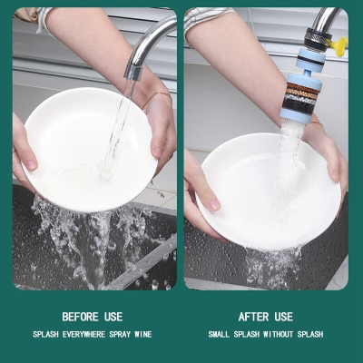 Picture of Universal Shower Faucet 6 Layers Faucet Water Filter Tap Purifier Splash-proof Water Saving Bubbler for Bathroom Home Kitchen