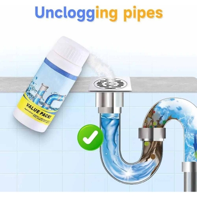 Picture of High Efficiency Powerful Sink Drain Cleaner Powder – Portable Super Clog Remover for Kitchen, Bathroom & Pipe Cleaning