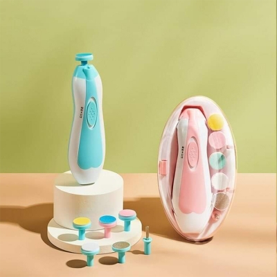Picture of Baby Nail Trimmer with 6 Grinding Heads Safe for New Born - Multicolor