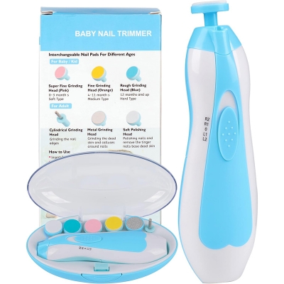 Picture of Baby Nail Trimmer with 6 Grinding Heads Safe for New Born - Multicolor