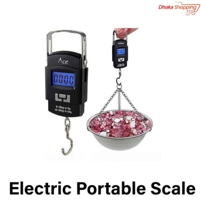 Picture of 50 Kg Digital Hanging Portable Weight Scale- Black-Measuring Tools & Scales - Multicolor
