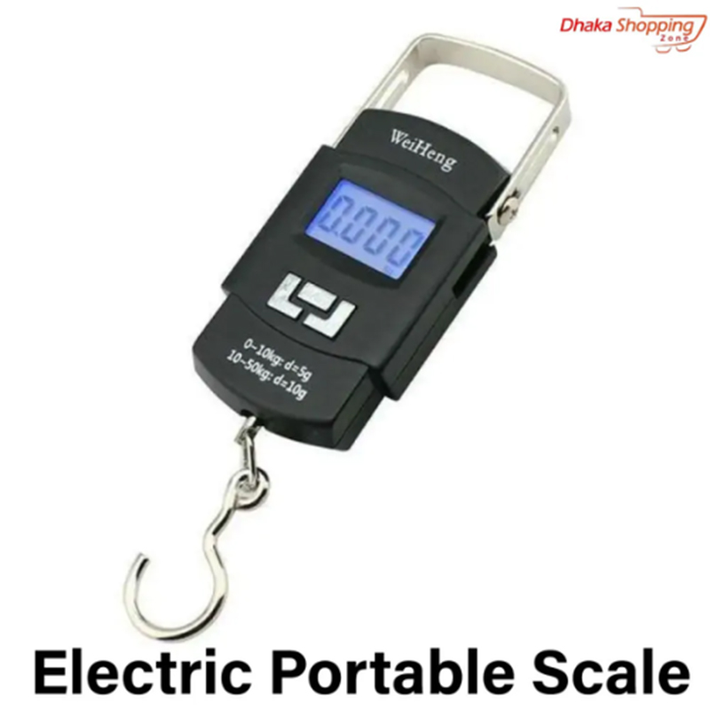 Picture of 50 Kg Digital Hanging Portable Weight Scale- Black-Measuring Tools & Scales - Multicolor