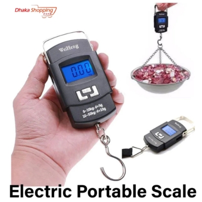 Picture of 50 Kg Digital Hanging Portable Weight Scale- Black-Measuring Tools & Scales - Multicolor