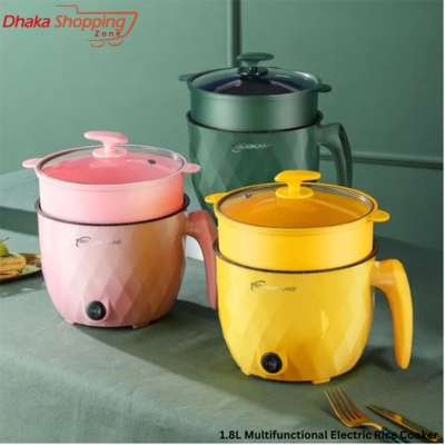 Picture of 1.8L Multifunctional Electric Rice Cooker Mini Non-stick Cookware Multicooker for Home and Kitchen Appliances - Electric Multi cookers - Multicolor