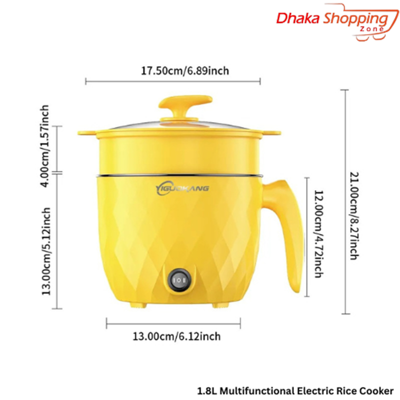 Picture of 1.8L Multifunctional Electric Rice Cooker Mini Non-stick Cookware Multicooker for Home and Kitchen Appliances - Electric Multi cookers - Multicolor