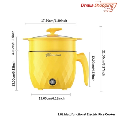 Picture of 1.8L Multifunctional Electric Rice Cooker Mini Non-stick Cookware Multicooker for Home and Kitchen Appliances - Electric Multi cookers - Multicolor