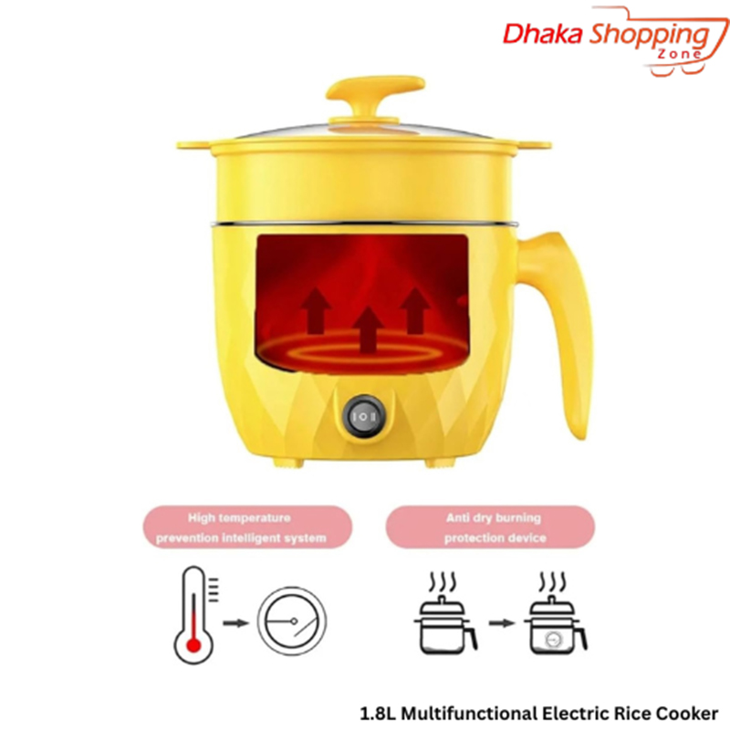 Picture of 1.8L Multifunctional Electric Rice Cooker Mini Non-stick Cookware Multicooker for Home and Kitchen Appliances - Electric Multi cookers - Multicolor