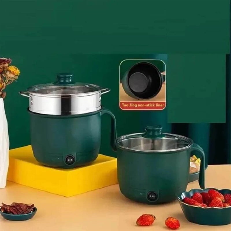 Picture of Mini Electric Rice Cooker 1.8 L Non-stick Cooking Machine Double Layer Hot Pot Multifunction Electric Rice Cooker 220V - Multicolor
