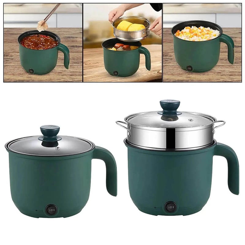 Picture of Mini Electric Rice Cooker 1.8 L Non-stick Cooking Machine Double Layer Hot Pot Multifunction Electric Rice Cooker 220V - Multicolor