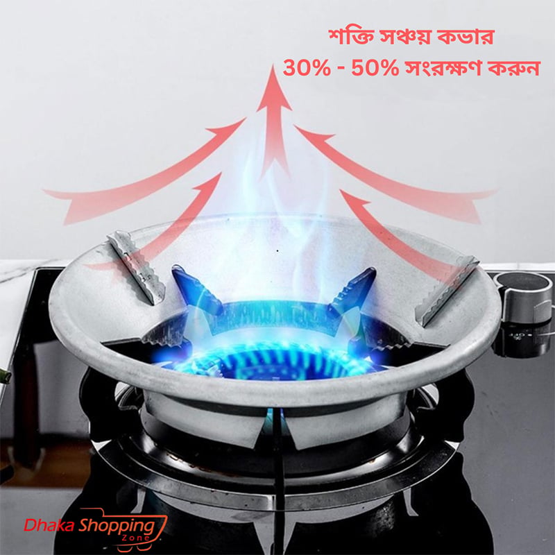 Picture of Energy Saving Gas Stove Cover Windproof Disk Windshield Bracket Universal Round Windproof Gas Stove -  Lifestyle Mall