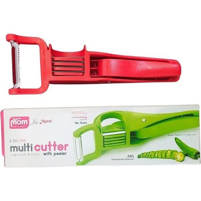 Picture of 2-in-1 Multi Cutter & Peeler with Safety Lock – Heavy-Duty Vegetable & Fruit Slicer (ABS Body, Stainless Steel Blade)
