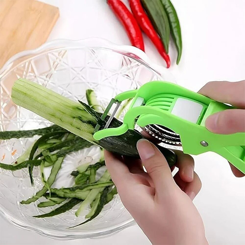 Picture of 2-in-1 Multi Cutter & Peeler with Safety Lock – Heavy-Duty Vegetable & Fruit Slicer (ABS Body, Stainless Steel Blade)