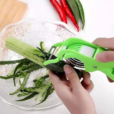 Picture of 2-in-1 Multi Cutter & Peeler with Safety Lock – Heavy-Duty Vegetable & Fruit Slicer (ABS Body, Stainless Steel Blade)