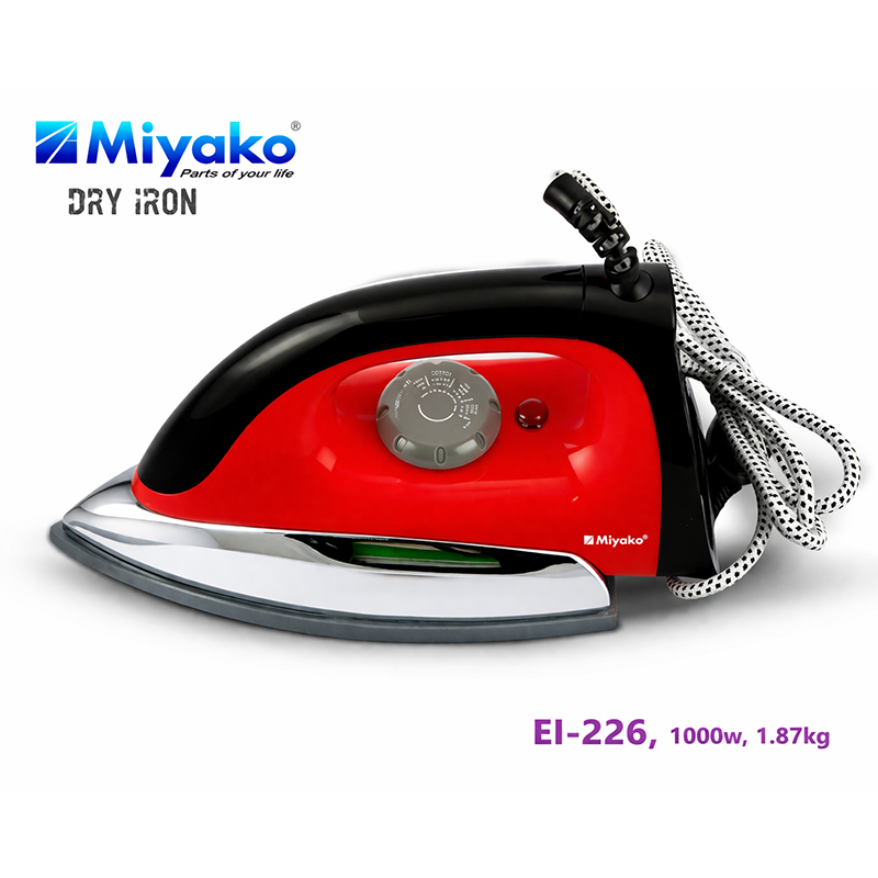 Picture of Miyako EI-226 Automatic Dry Iron – 1000W Fast Heating with Adjustable Temperature & Indicator Light