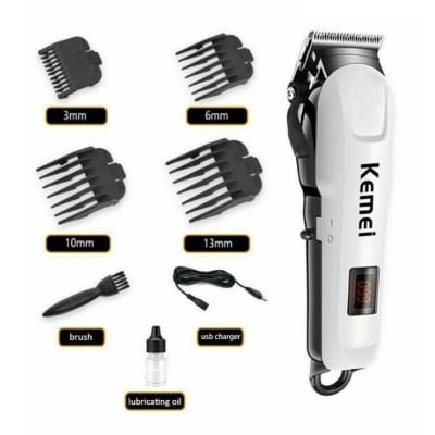 Picture of Kemei KM-809A Rechargeable Professional Hair Clipper & Precision Trimmer – 120 Minutes Runtime Cordless Grooming Razor for Men