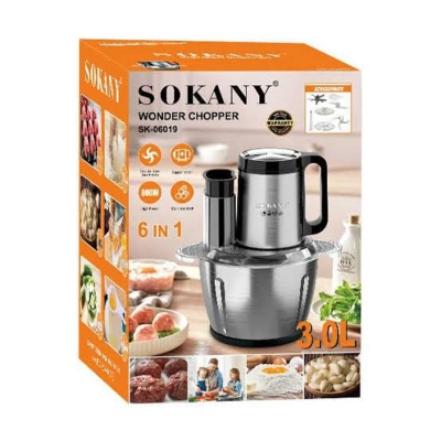 Picture of Sokany 6 in 1 Wonder Chopper. blander, Multi-functional 800w 3L 3 Speeds Control 6 in 1 Electric Food Processor Meat Grinder, salad maker