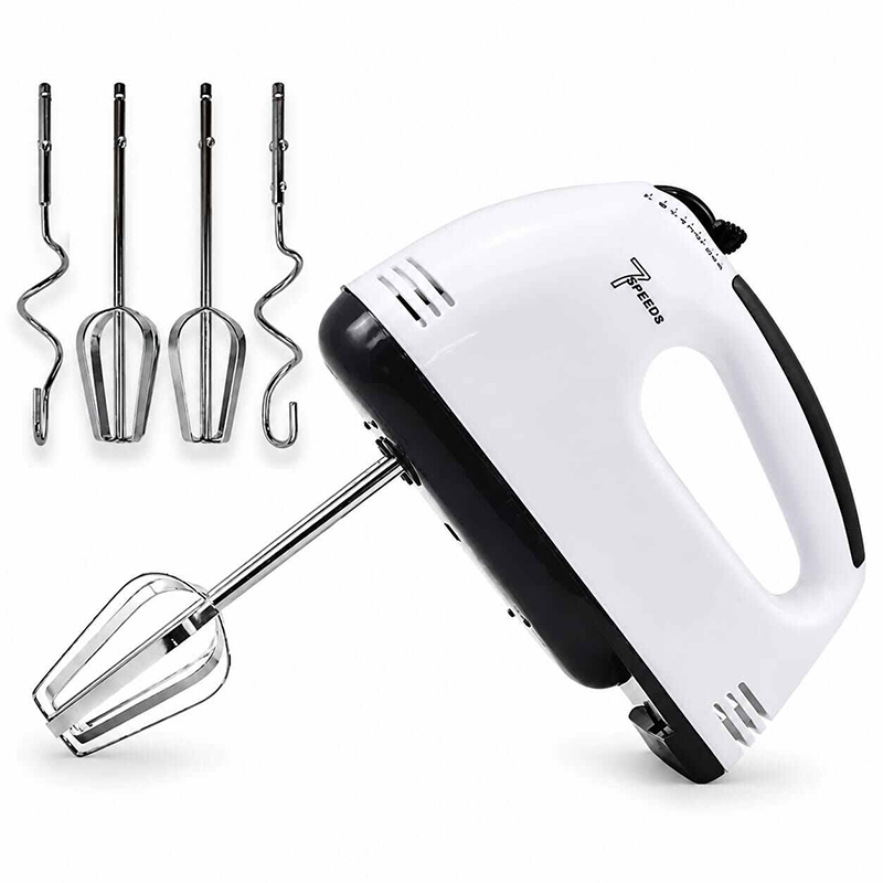 Picture of Sahara Cold 600W Electric Hand Mixer Blender 5 Speed Portable Kitchen Egg Beater Dough Mixer - White