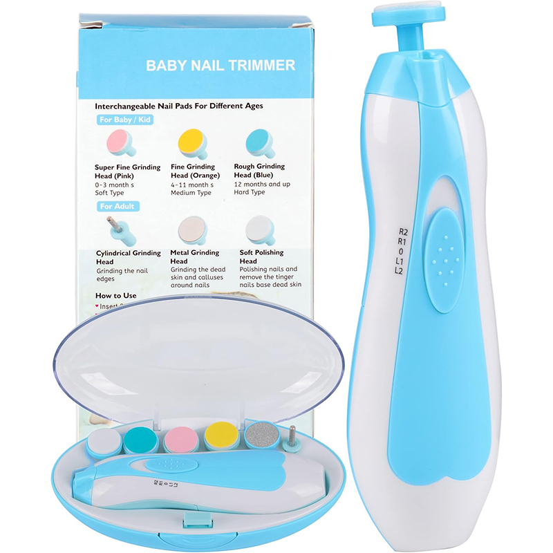 Picture of Baby Nail Trimmer with 6 Grinding Heads Safe for New Born - Multicolor