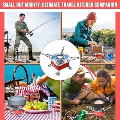 Picture of Portable Mini Gas Stove, Foldable Camping Stove for Camping and Outdoors. - Multicolor