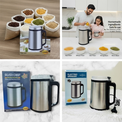Picture of Stainless Steel Electric Mini Grinder 8 Blade Powerful Motor & Blender Machine