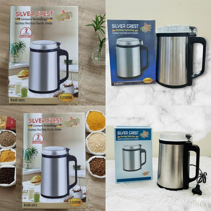 Picture of Stainless Steel Electric Mini Grinder 8 Blade Powerful Motor & Blender Machine