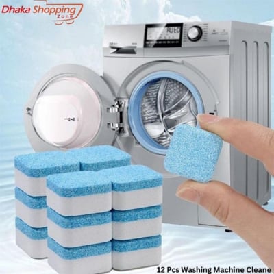 Picture of 12 Pcs Washing Machine Cleaner Washer Cleaning Detergent Effervescent Washer Cleaner-Cleaning Products - Lifestyle Mall - Multicolor