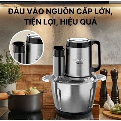 Picture of SOKANY 6 IN 1 ELECTRIC STAINLESS STEEL CHOPPER AND BLENDER. - Silver