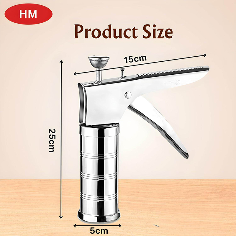 Picture of 15 Jali in 1 Stainless Steel Kitchen Press Snacks Maker - Silver