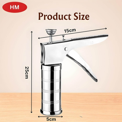 Picture of 15 Jali in 1 Stainless Steel Kitchen Press Snacks Maker - Silver
