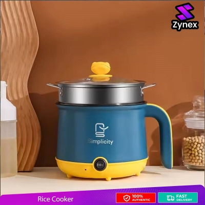 Picture of Rice Cooker Multicooker Simplicity Portable Electric Multicooker Cooking Pot With Steamer and Multipurpose Electric Cooker Pot Manual electric heating pot Cooker Rice cooker - Multicolor