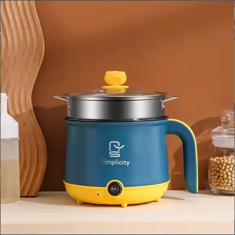 Picture of Rice Cooker Multicooker Simplicity Portable Electric Multicooker Cooking Pot With Steamer and Multipurpose Electric Cooker Pot Manual electric heating pot Cooker Rice cooker - Multicolor