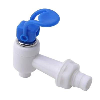 Picture of Generic Plastic Home Office Push Handle Drink Water Purifier &  Dispenser Tap 1 Pcs White Blue