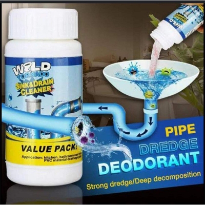 Picture of Wild Tornado Sink & Drain Deodorant Cleaner for Bathroom Pipes - Strong Decomposition toilet cleaner powder bathroom cleaner