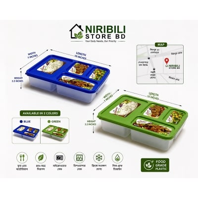 Picture of Jaime Tiffin Lunch Box - 4 Container - White