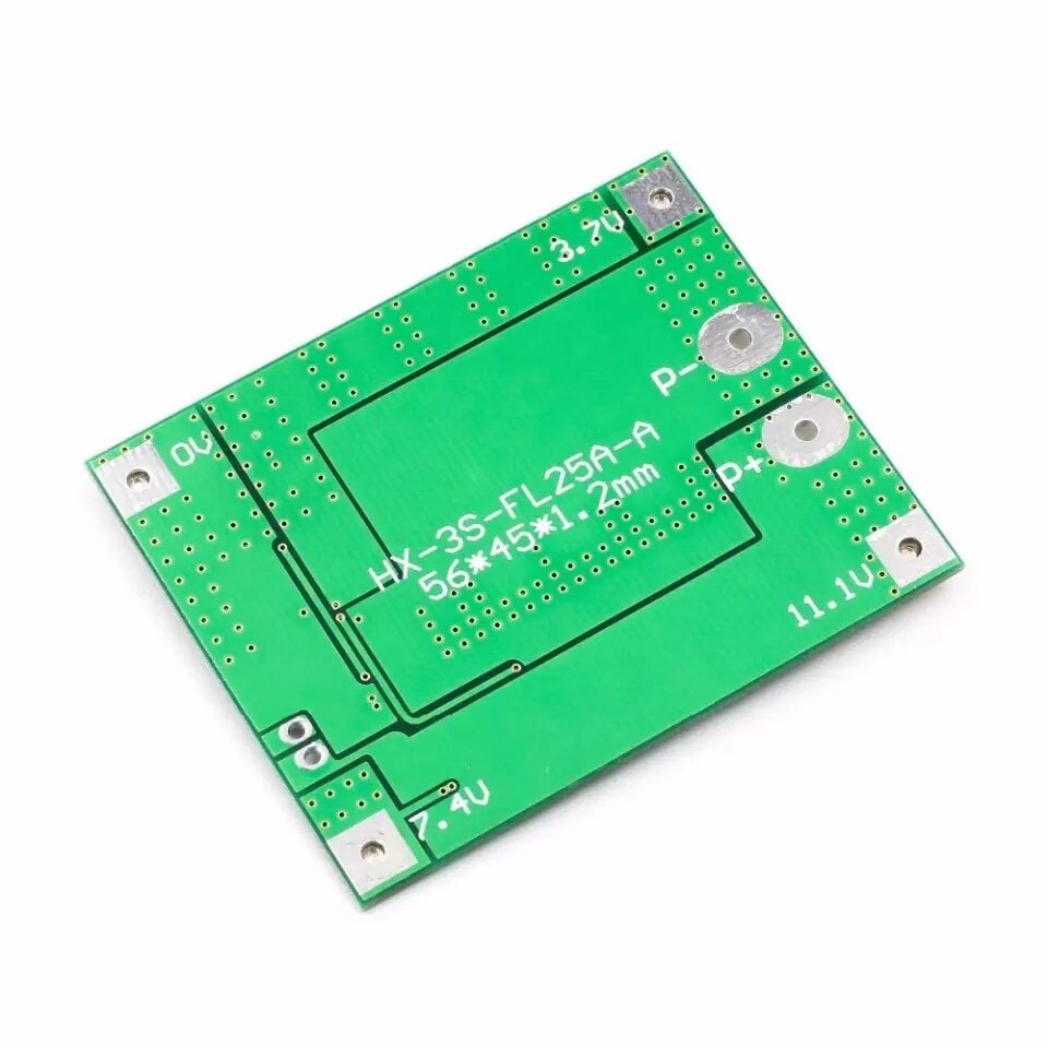 Picture of Upgrade 3S 25A BMS 11.1V 12.6V 18650 Lithium Battery Protection Circuit Board with Balanced Charging System - Enhanced Battery Management