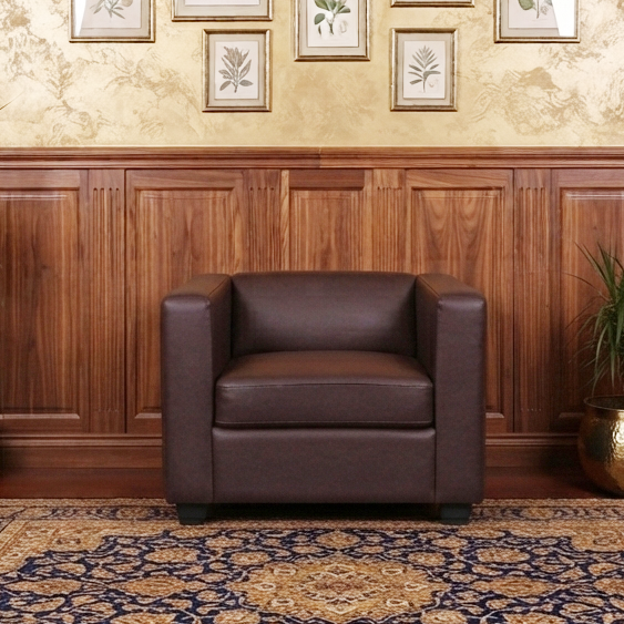 Picture of NF Modern Dark Brown Artificial Leather 3, 2, 1 Seater Sofa - Premium Minimalist Couch for Living Room & Office Use.