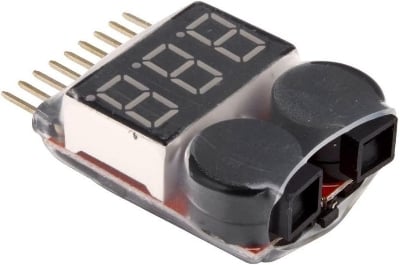 Picture of 1S-8S 3.7V Lithium Battery Capacity Indicator Module Electric Vehicle Battery Power Tester Li-ion 1-8S Low Voltage Buzzer Alarm-Multicolor