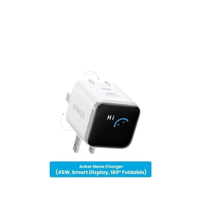 Picture of Anker Nano Charger (45W, Smart Display, 180° Foldable)