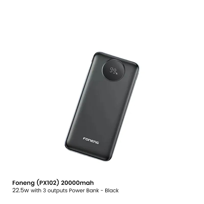 Picture of Foneng (PX102) 20000mAh 22.5W Power Bank-Black
