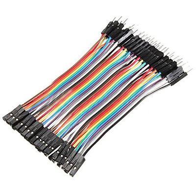 Picture of M-F 40Pcs Set Jumper Wires MALE To FEMALE Ribbon Set Connecting Wire 40Pcs Male to Female Jumper Wires Cables 20cm Breadboard Friendly Projects Prototyping DIY-Multicolor