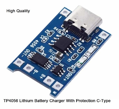 Picture of TYPE-C PORT TP4056 TP-4056 5V 1A Type-C USB With Battery PROTECTION Charger Circuit Adapters Module Li-Ion Lithium Lipo 18650 AA AA Battery Charging Protection Board-Multicolor