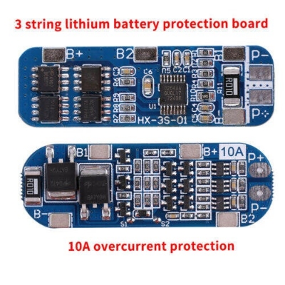 Picture of 3S 10A 12V Lithium Battery Charger Protection for 3pcs 18650 Li-ion Battery BMS Module Board
